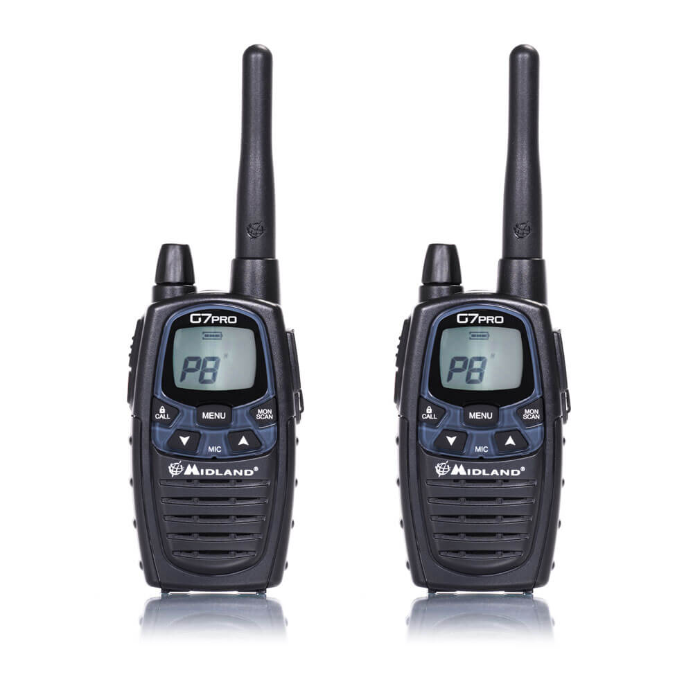Midland G7 Pro Paar, PMR+LPD, 16 Kanäle, Doppelstandlader und Akkupack Midland G7 Pro Paar, PMR+LPD, 16 Kanäle, Doppelstandlader und Akkupack